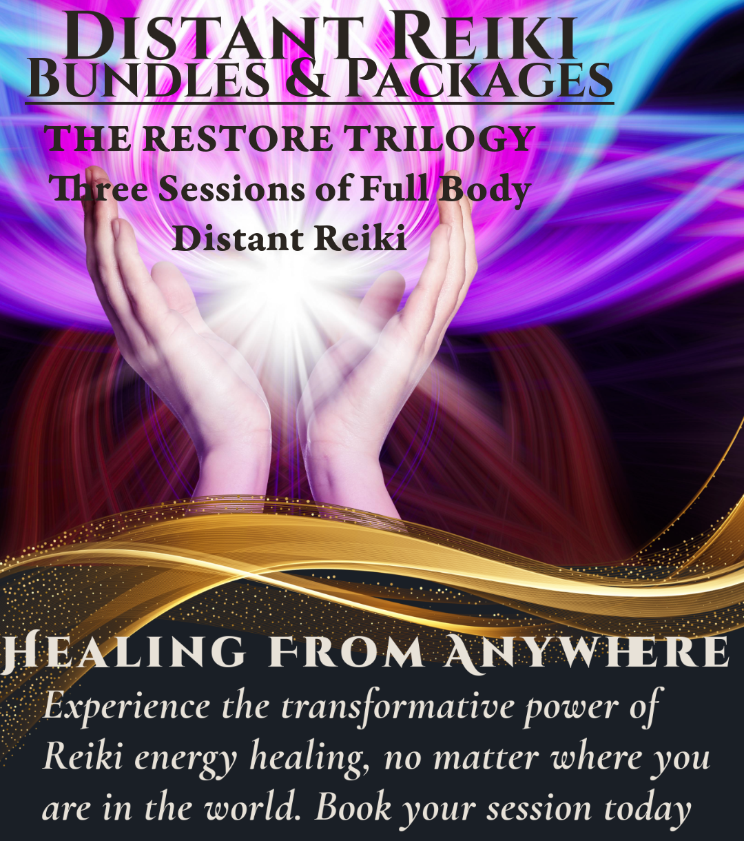 THE RESTORE TRILOGY
Three Sessions of Full Body Distant Reiki